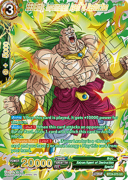 SS3 Broly, Impermanent Agent of Destruction Card Front