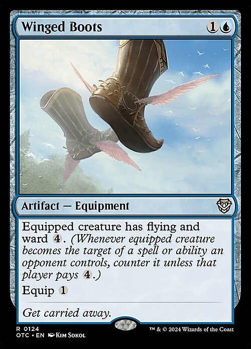 Winged Boots Card Front