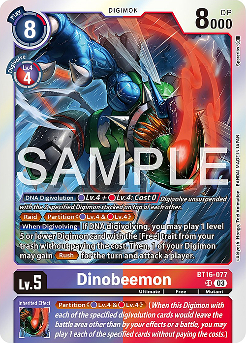 Dinobeemon Card Front