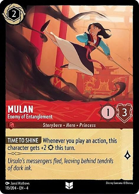 Mulan - Enemy of Entanglement Card Front