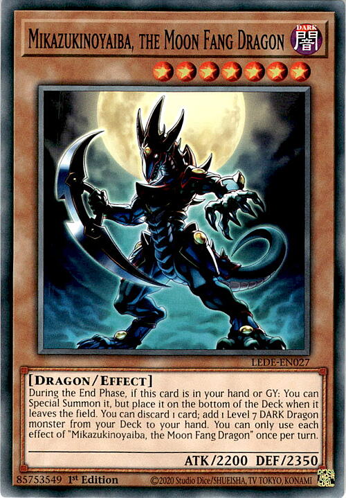 Mikazukinoyaiba, the Moon Fang Dragon Card Front