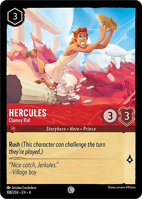 Hercules - Clumsy Kid Card Front