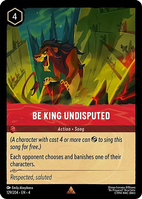 Be King Undisputed Card Front