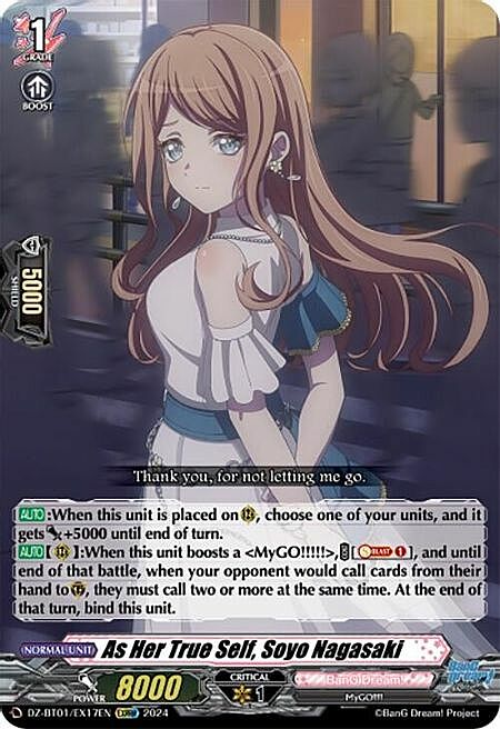 As Her True Self, Soyo Nagasaki Card Front