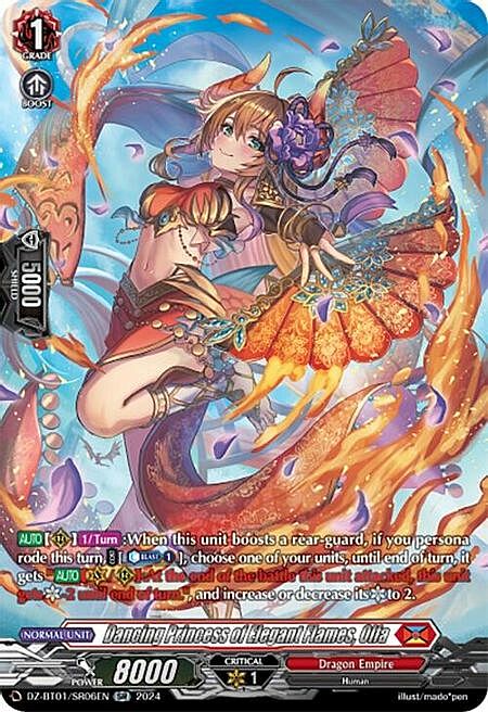 Dancing Princess of Elegant Flames, Olfa Card Front