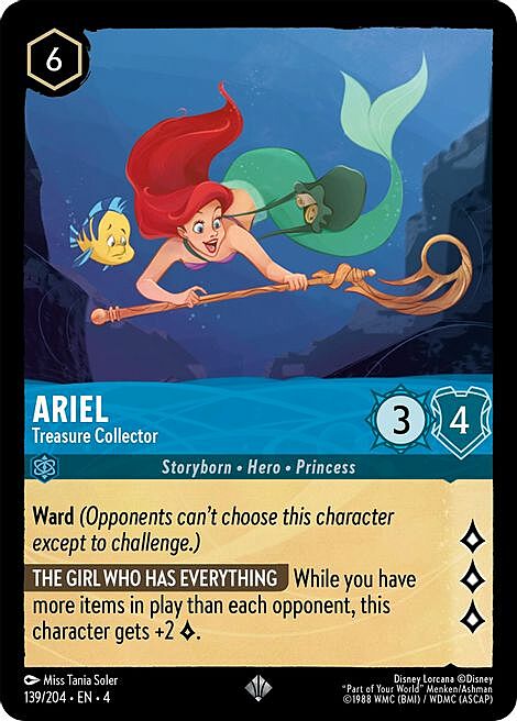 Ariel - Treasure Collector Card Front