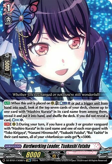 Hardworking Leader, Tsukushi Futaba Card Front