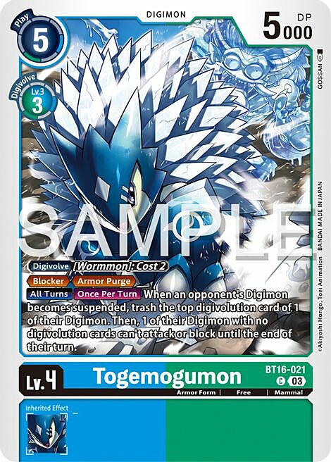 Togemogumon Card Front