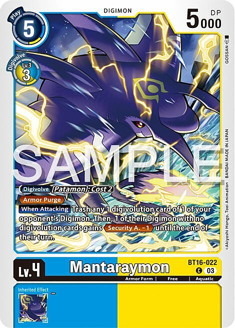 Mantaraymon Card Front