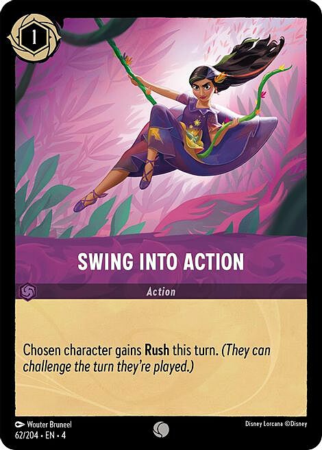 Swing into Action Card Front