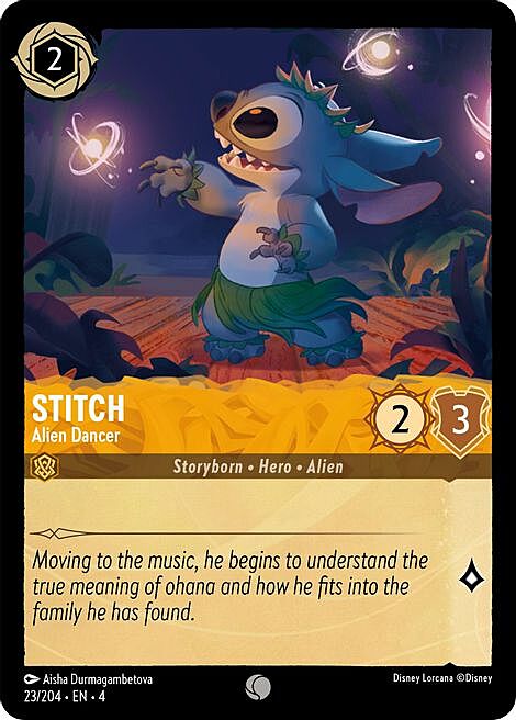 Stitch - Alien Dancer Card Front