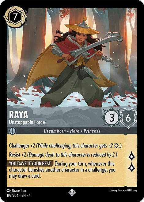 Raya - Unstoppable Force Card Front