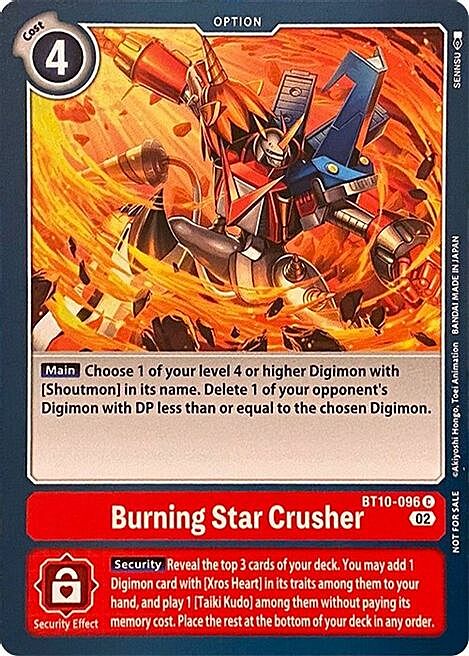 Burning Star Crusher Card Front