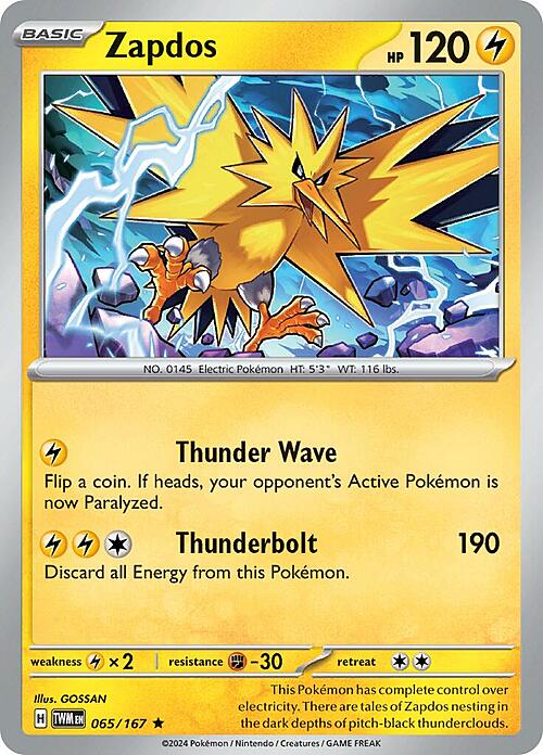 Zapdos Card Front