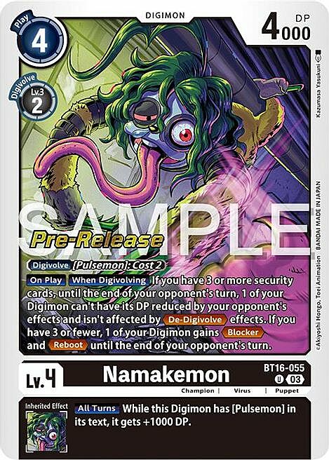 Namakemon Card Front