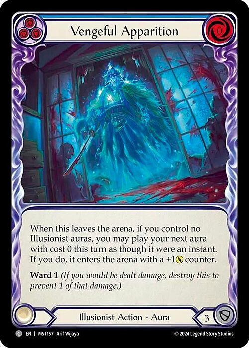 Vengeful Apparition (Blue) Card Front