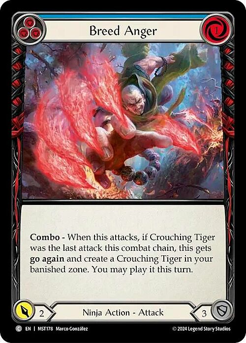 Breed Anger - Blue Card Front