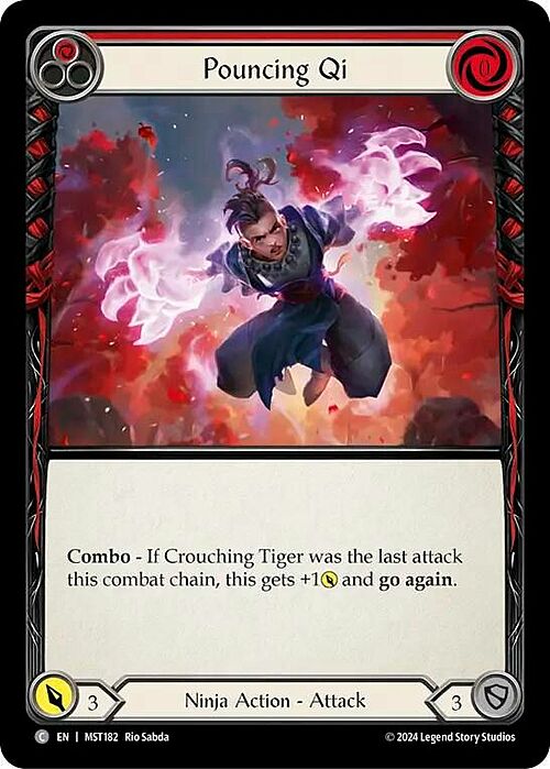 Pouncing Qi (Red) Card Front