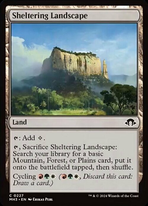 Sheltering Landscape Card Front