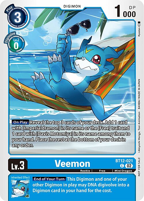 Veemon Card Front