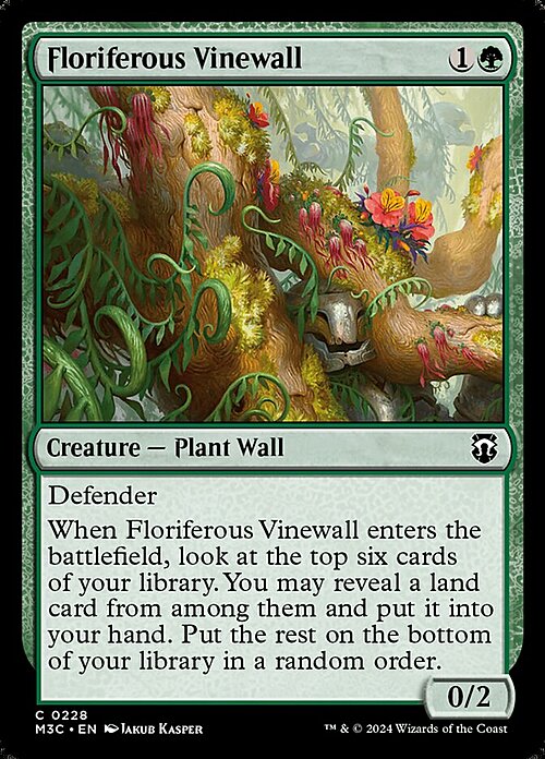 Floriferous Vinewall Card Front