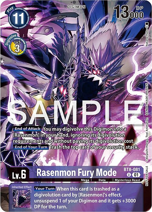 Rasenmon Fury Mode Card Front