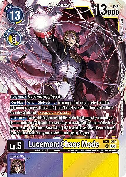 Lucemon: Chaos Mode Card Front