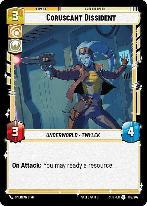 Coruscant Dissident Card Front