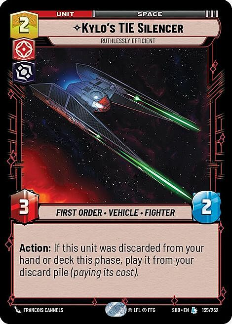 Kylo's TIE Silencer - Ruthlessly Efficient Card Front