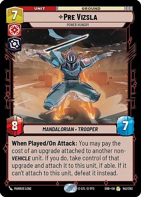 Pre Vizsla - Power Hungry Card Front