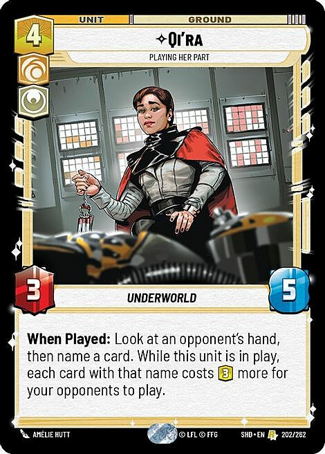 Qi'ra - Playing Her Part Card Front