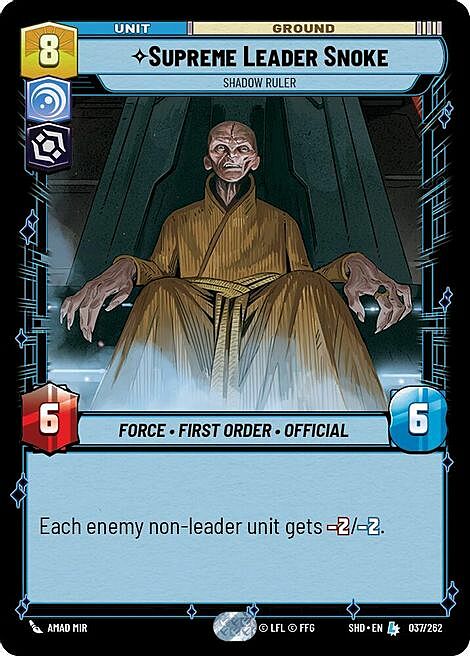 Supreme Leader Snoke - Shadow Ruler Card Front