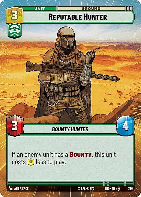 Reputable Hunter Card Front