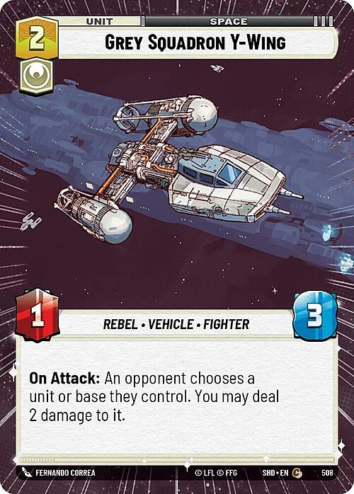 Grey Squadron Y-Wing Card Front