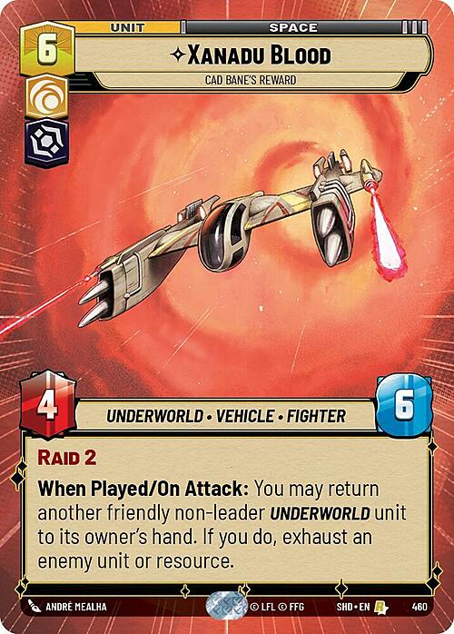 Xanadu Blood - Cad Bane's Reward Card Front