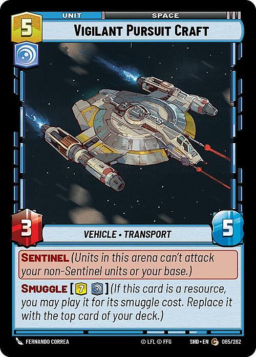 Vigilant Pursuit Craft Card Front