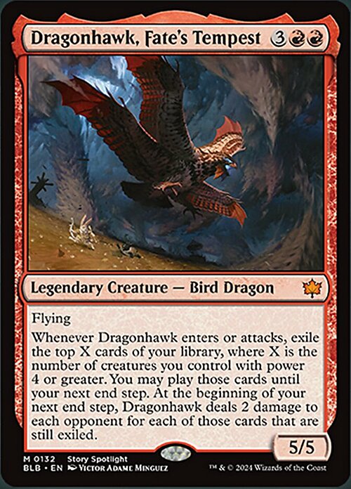 Dragonhawk, Fate's Tempest Card Front