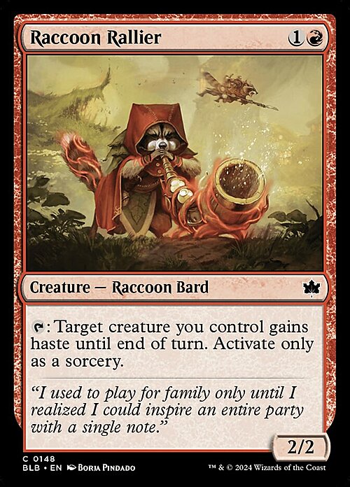 Raccoon Rallier Card Front