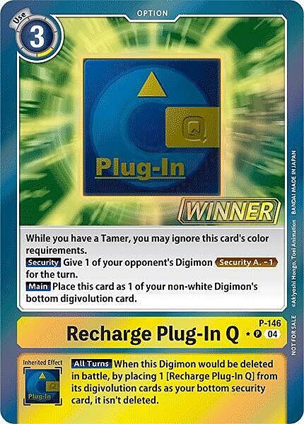 Recharge Plug-In Q Card Front