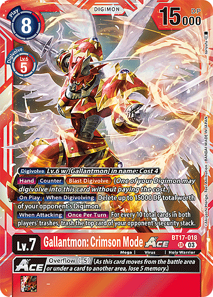 Gallantmon: Crimson Mode Ace Card Front