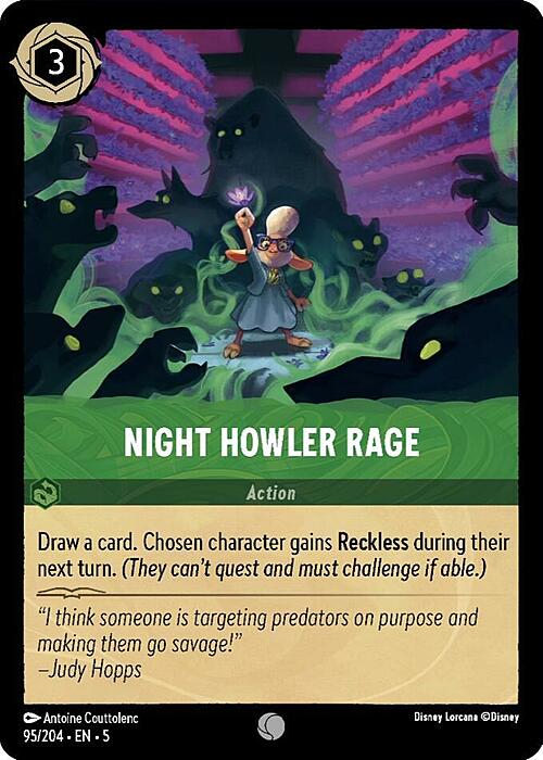 Night Howler Rage Card Front