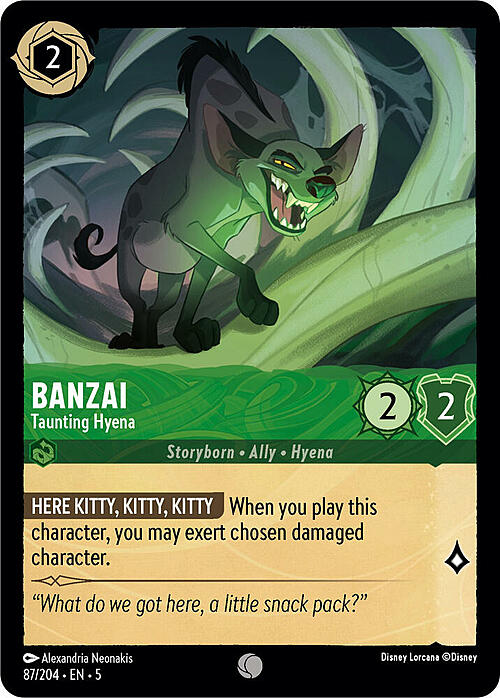 Banzai - Taunting Hyena Card Front