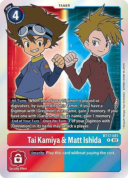 Tai Kamiya & Matt Ishida Card Front