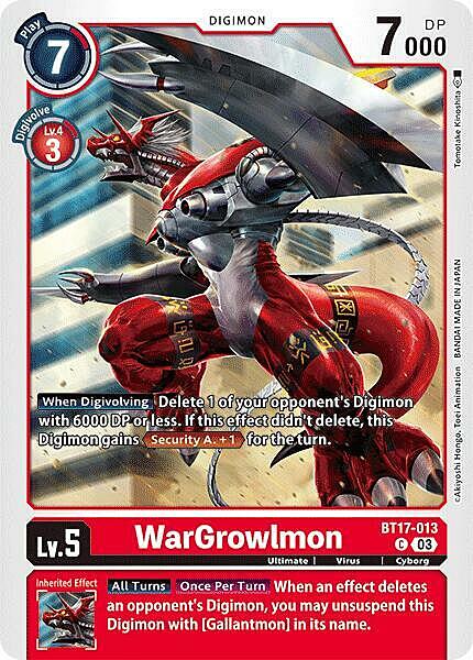 WarGrowlmon Card Front