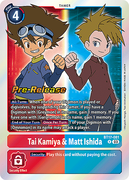 Tai Kamiya & Matt Ishida Card Front