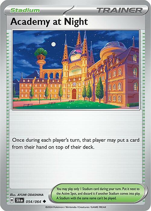 Academy at Night Card Front