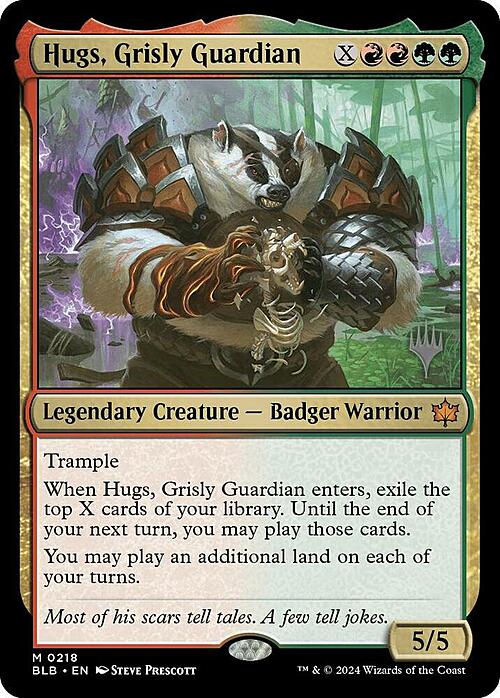 Hugs, Grisly Guardian Card Front