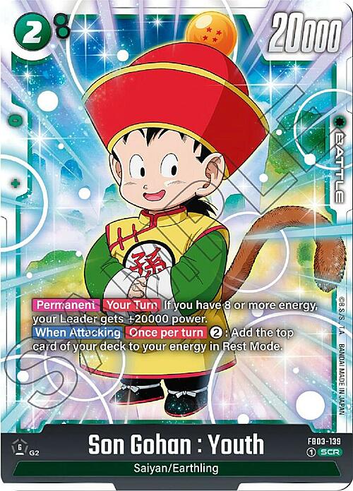 Son Gohan : Youth Card Front