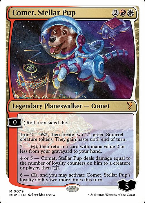 Comet, Stellar Pup Card Front