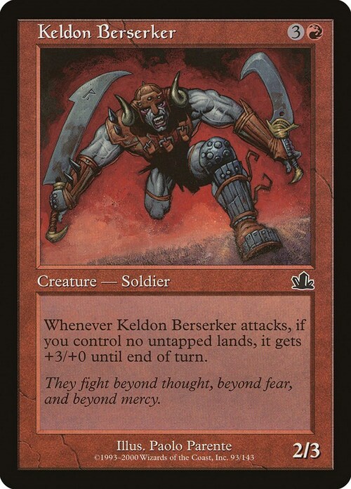 Keldon Berserker Card Front